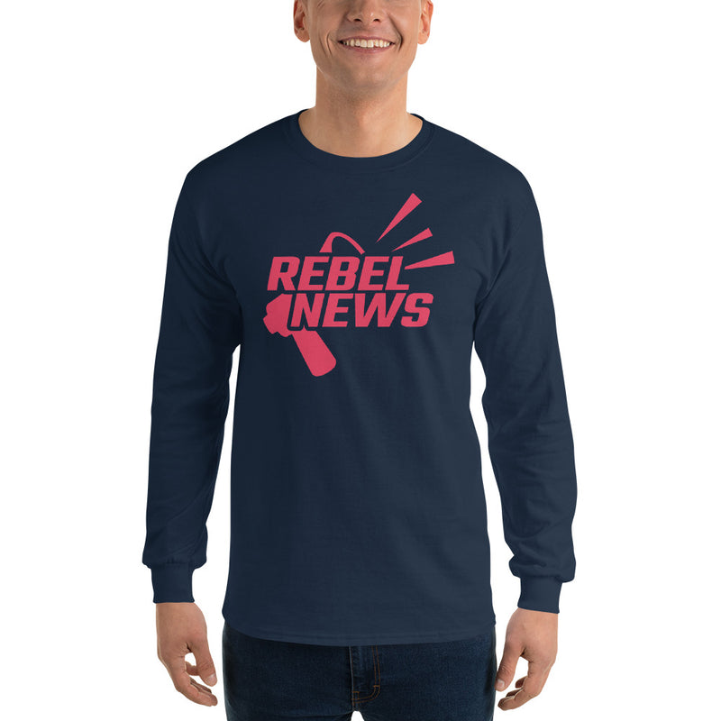 Load image into Gallery viewer, Rebel News Horn Logo (Red)- Unisex Long Sleeve Shirt
