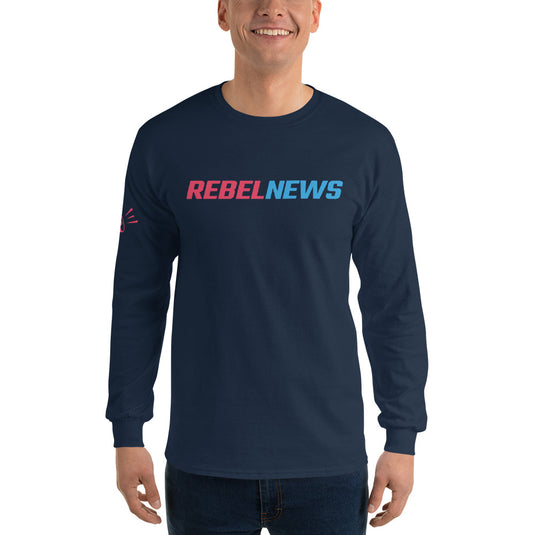 Rebel News Typography Logo- Unisex Long Sleeve Shirt