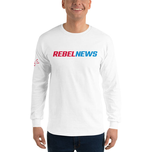 Rebel News Typography Logo- Unisex Long Sleeve Shirt