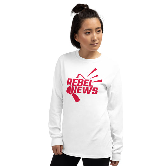 Rebel News Horn Logo (Red)- Unisex Long Sleeve Shirt