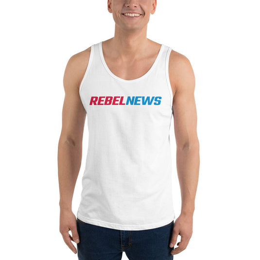 Rebel News Typography Logo- Unisex Tank Top