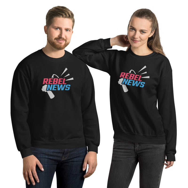 Load image into Gallery viewer, Rebel News Horn Logo (Red &amp; Blue) Unisex Sweatshirt
