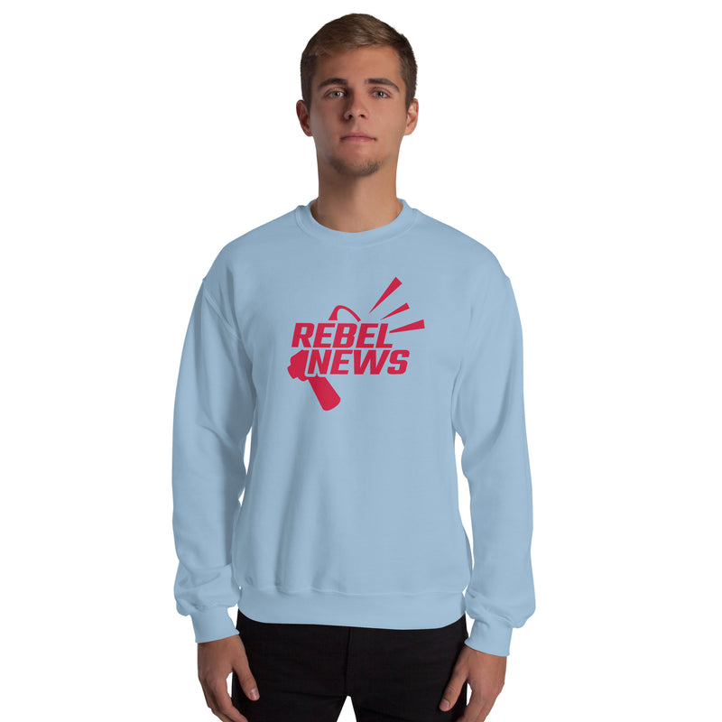 Load image into Gallery viewer, Rebel News Horn Logo (Red) Unisex Sweatshirt
