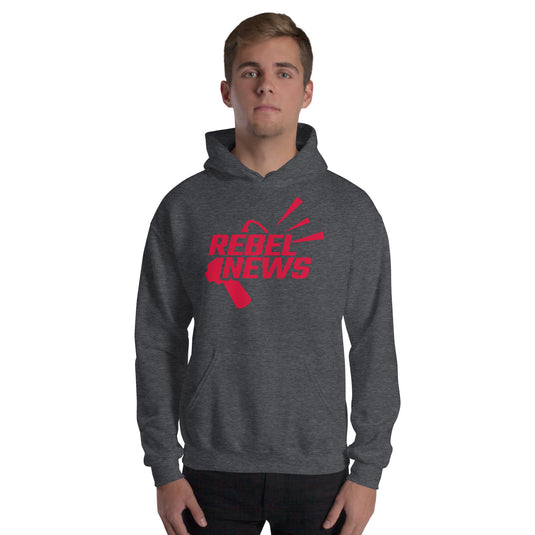 Rebel News Horn Logo (Red)- Unisex Hoodie