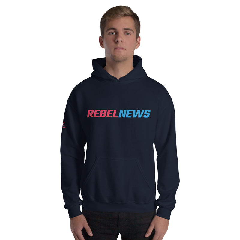 Load image into Gallery viewer, Rebel News Typography Logo- Unisex Hoodie
