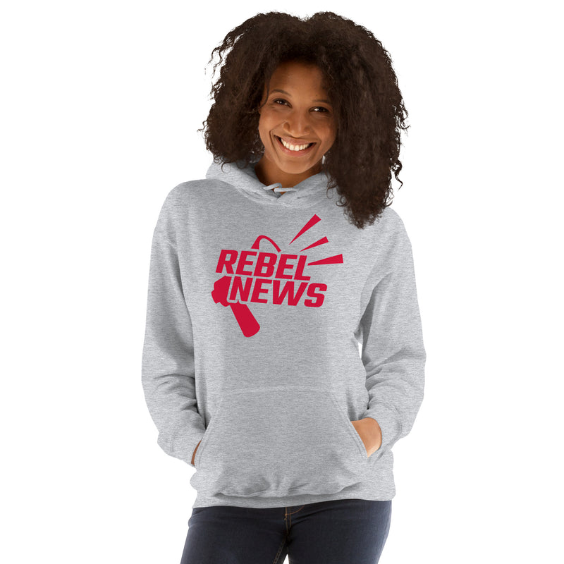 Load image into Gallery viewer, Rebel News Horn Logo (Red)- Unisex Hoodie
