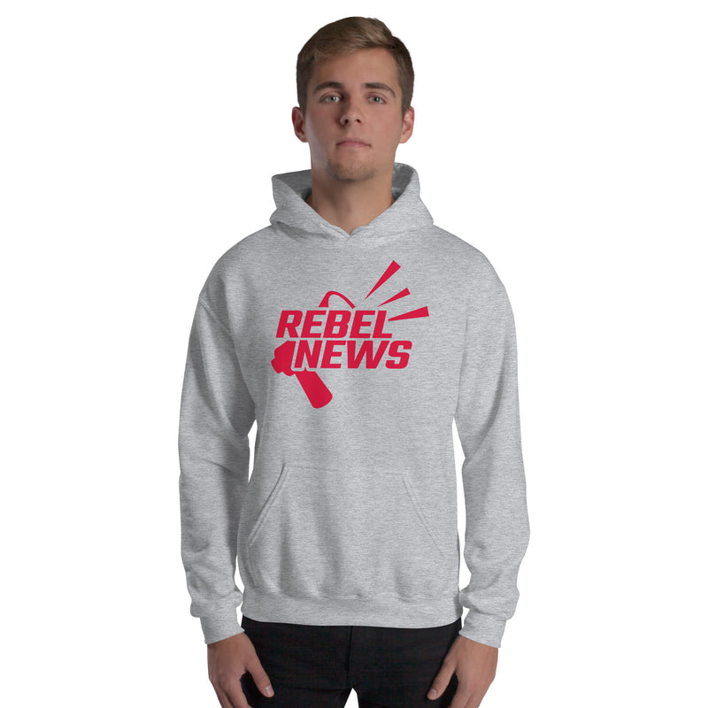 Load image into Gallery viewer, Rebel News Horn Logo (Red)- Unisex Hoodie
