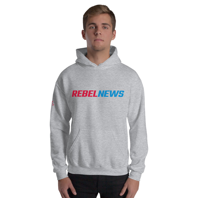 Load image into Gallery viewer, Rebel News Typography Logo- Unisex Hoodie
