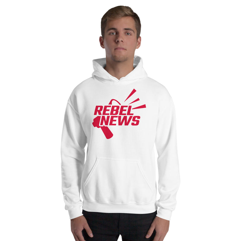 Load image into Gallery viewer, Rebel News Horn Logo (Red)- Unisex Hoodie
