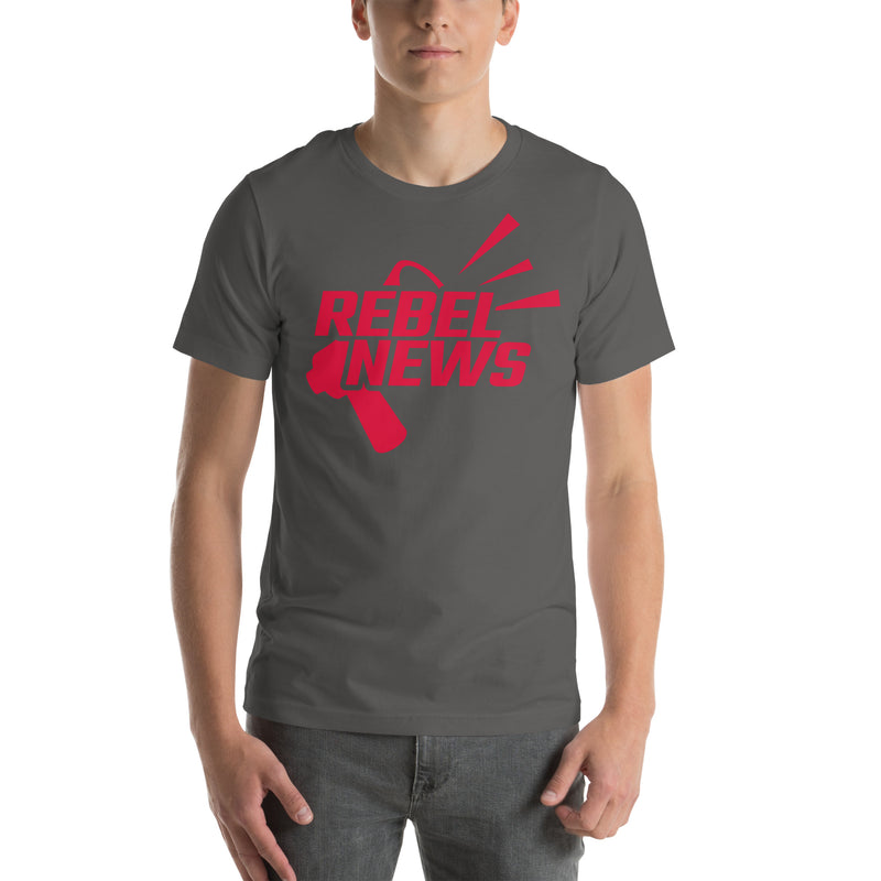 Load image into Gallery viewer, Rebel News Horn Logo (Red)- Unisex T-Shirt
