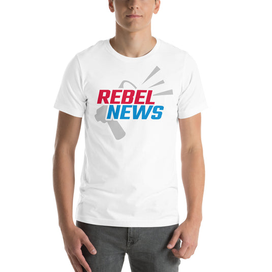 Rebel News Horn Logo (Red & Blue)- Unisex T-Shirt