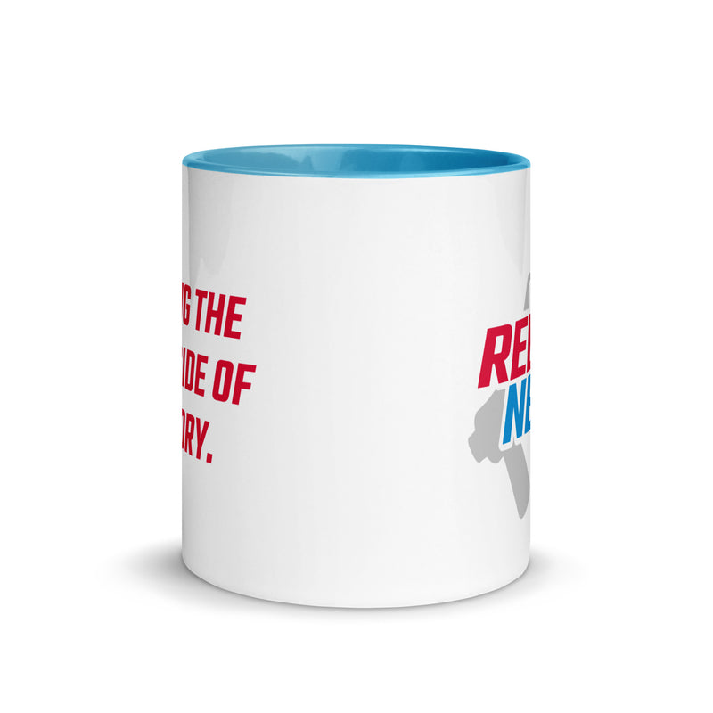 Load image into Gallery viewer, Rebel News Horn Logo (Red &amp; Blue)- Two Tone Mug
