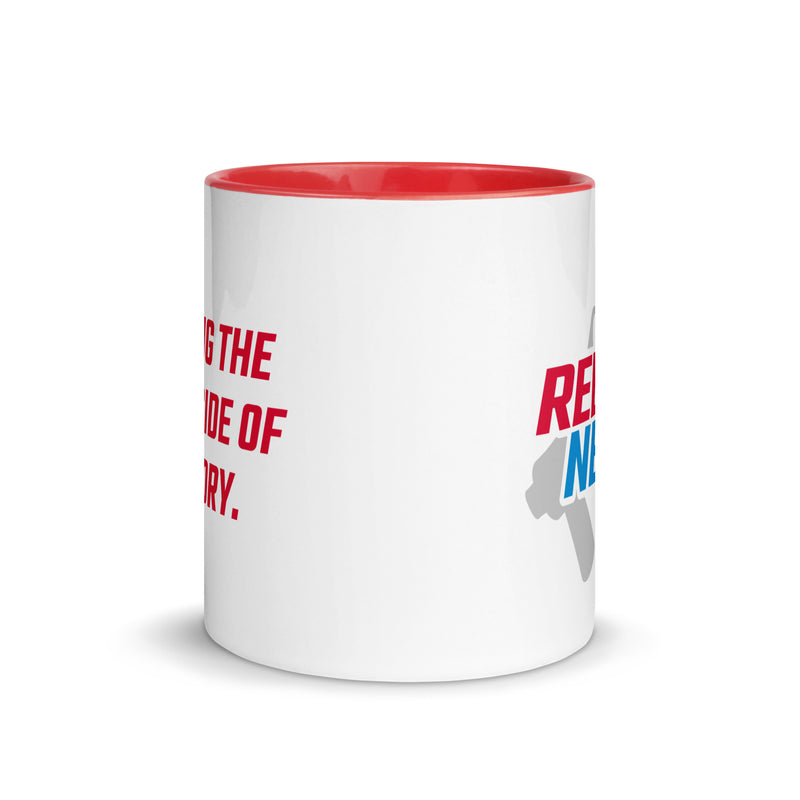 Load image into Gallery viewer, Rebel News Horn Logo (Red &amp; Blue)- Two Tone Mug
