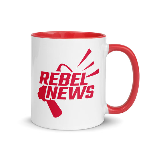 Rebel News Horn Logo (Red)- Two-Tone Mug